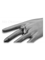 Srebrny pierścionek Rosyjski 925 Oprawa vrc048s Vintage