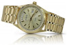 Galben 14k 585 ceas de aur pentru bărbați Geneve mw013ydy&mwb007y