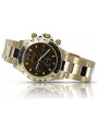 Złoty zegarek z bransoletą męski 14k Geneve mw014ydbr&mbw017y