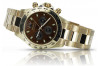 Жълт 14k 585 златен мъжки часовник Geneve mw014ydbr&mbw017y