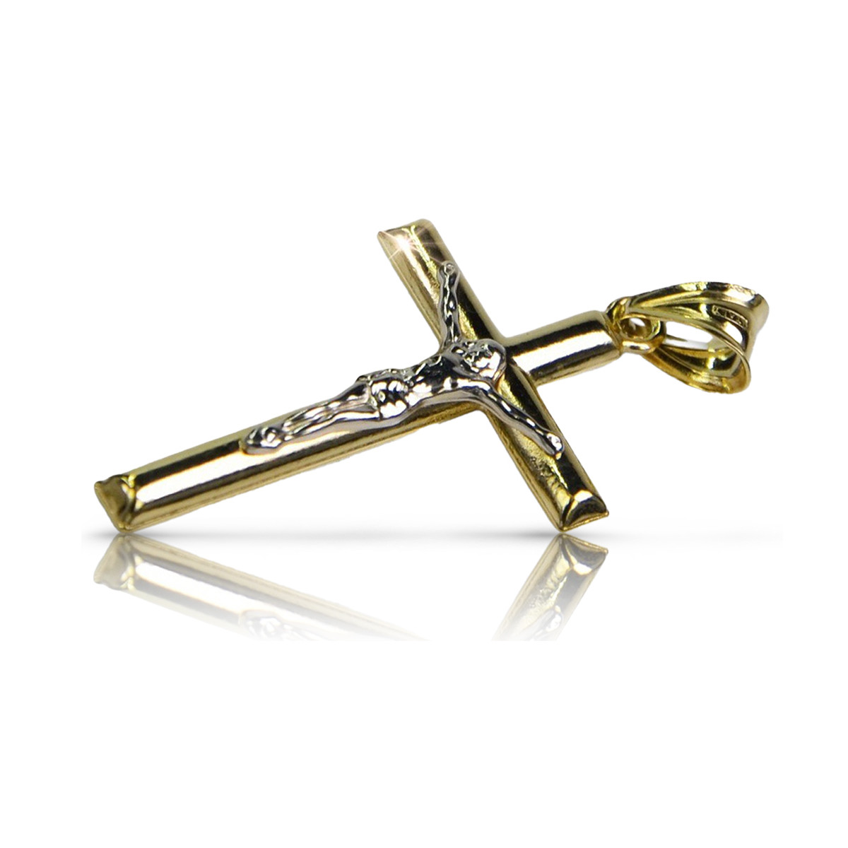 Золото Католический крест ★ russiangold.com ★ Золото 585 333 Низкая цена