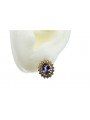 "Exquisite 14k 585 Gold Alexandrit Ohrringe im Vintage-Rosa vec125" Vintage
