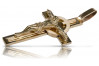 "Кръст от 14K розово злато в стил винтидж, италианско производство" ctc010r