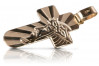 "Елегантен 14К розово златен кръст във винтидж стил" ctc023r