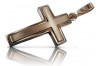 "Charming 14k Rose Gold Vintage Catholic Cross with Pink and Red Accents" ctc026r