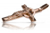 Cruce Catolică în stil vechi din aur roz 14k 585 ctc089r