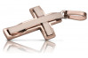 "Elegant 14K Rose Gold Vintage Catholic Cross Necklace" ctc095r