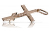 "Винтажный ортодоксальный крест из розового золота 14k с ручной работой" oc001r