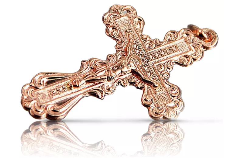 Gold Orthodox Cross ★ russiangold.com ★ Gold 585 333 Niedriger Preis