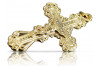 Итальянский желтый 14k 585 золото Православный крест oc002y