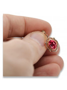 Ruso soviético rosa rosa 14k 585 pendientes de oro vec033 alejandrita rubí esmeralda zafiro ...