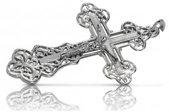 "Exquisite 14K White Gold Orthodox Cross Jewelry" oc003w