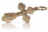 "Cruce Ortodoxă din aur roz 14K 585, stil retro" oc004r