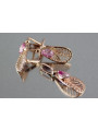 "Ретро вінтажні сережки з аметистом у рожевому золоті 14 к 585 vec067" Vintage