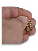 "14K Rose Pink Gold Vintage Jewellery with Yellow Peridot Earrings vec067" Vintage