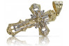 "Oro blanco amarillo de 14 quilates 585 Cruz Ortodoxa italiana oc010yw: Un regalo espléndido para mujer" Man!!!