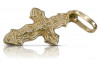 Galben italian 14k 585 aur cruce ortodoxă oc014y