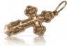"Ортодоксальный крест винтажного стиля из розового золота 14k 585" oc019r