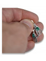 Vintage Vintage 925 Silver emerald earrings vec067s Vintage