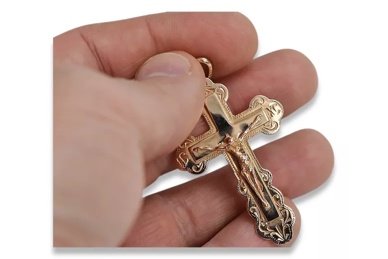 Золотий православний хрест ★ russiangold.com ★ золото 585 333 Низька ціна