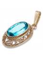 "Vintage Inspired Aquamarine Pendant in 14K Rose Gold vpc014" Vintage