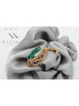 "Original Vintage Emerald Pendant in 14K Rose Gold 585 - vpc014" Vintage