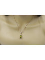 Vintage rose gold plated silver 925 peridot pendant vpc014rp Vintage