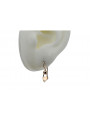 14K 585 Gold Vintage Rose Pink Leaf Earrings, No Stones ven208