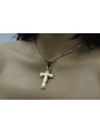 Cruz católica dorada ★ russiangold.com ★ Oro 585 333 Precio bajo