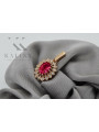 "Incroyable pendentif rubis d'origine en or rose 14 carats 585" Vintage