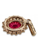 Оригинальное винтажное розовое золото 14 карат с рубином, подвеска vpc018 Vintage