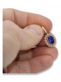 Original Vintage Sapphire Pendant in 14K Rose Gold vpc018