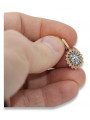 "Or Rose 14 carats Zircon Pendentif Vintage d'origine vpc018" Vintage