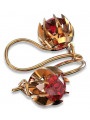 "Cercei sofisticați cu rubin, aur roz de 14k 585, stil vintage" vec062