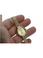 Gelbe 14-Karat-Gold-585-Damenuhr Geneve Lady Gift lw101ydy