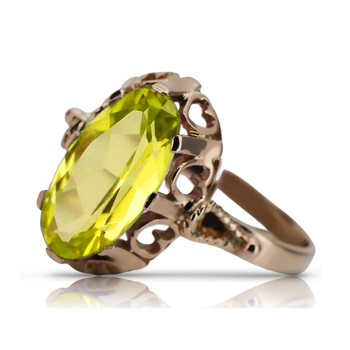 Russian Soviet rose 14k ring Zircon Alexandrite gold Sapphire 585 vrc014 Emerald Ruby
