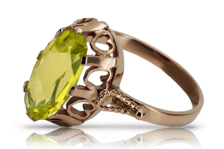 gold rose Ruby Alexandrite 585 Sapphire vrc014 Zircon 14k Russian ring Emerald Soviet