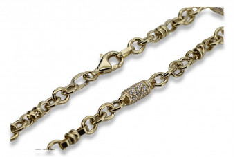 copy of Желто-белая итальянская цепочка из 14-каратного золота, ожерелье в виде сердца cfc015yw