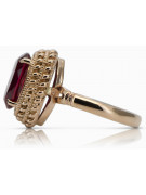 Autentyczny Rubinowy Pierścień Vintage z Różowego Złota 14k vrc068