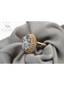 Elegancki Pierścień Vintage z 14k Różowego Złota z Cyrkoniami  vrc068