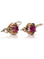 Vintage rose pink 14k 585 gold earrings vec062 alexandrite ruby emerald sapphire ... Vintage rose pink 14k 585 gold earrings vec062 alexandrite ruby emerald sapphire ...