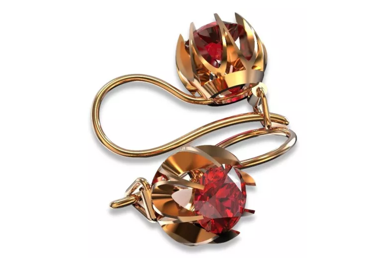 Vintage rose pink 14k 585 gold earrings vec062 alexandrite ruby emerald sapphire ... Vintage rose pink 14k 585 gold earrings vec062 alexandrite ruby emerald sapphire ...