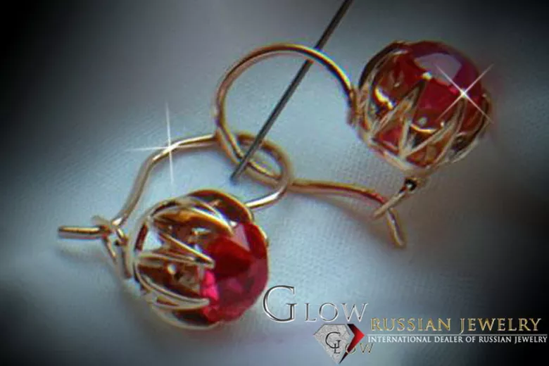 Vintage rose pink 14k 585 gold earrings vec062 alexandrite ruby emerald sapphire ... Vintage rose pink 14k 585 gold earrings vec062 alexandrite ruby emerald sapphire ...