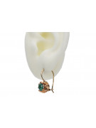 Vintage rose pink 14k 585 gold earrings vec062 alexandrite ruby emerald sapphire ...