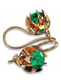 Vintage rose pink 14k 585 gold earrings vec062 alexandrite ruby emerald sapphire ...
