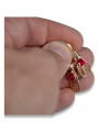 Vintage rose pink 14k 585 gold earrings vec067 alexandrite ruby emerald sapphire ...