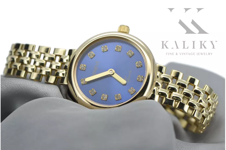 copie de la magnifique montre pour femme en or 14 carats Geneve Lw011ydb