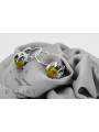 Vintage 925 Silver peridot earrings vec062s