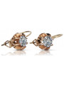 Vintage silver rose gold plated 925 zircon earrings vec062rp