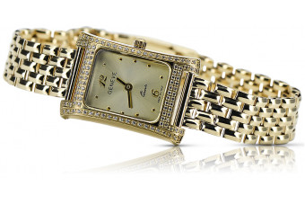 Yellow 14k 585 gold Lady wrist watch Geneve lw002ydg&lbw004y